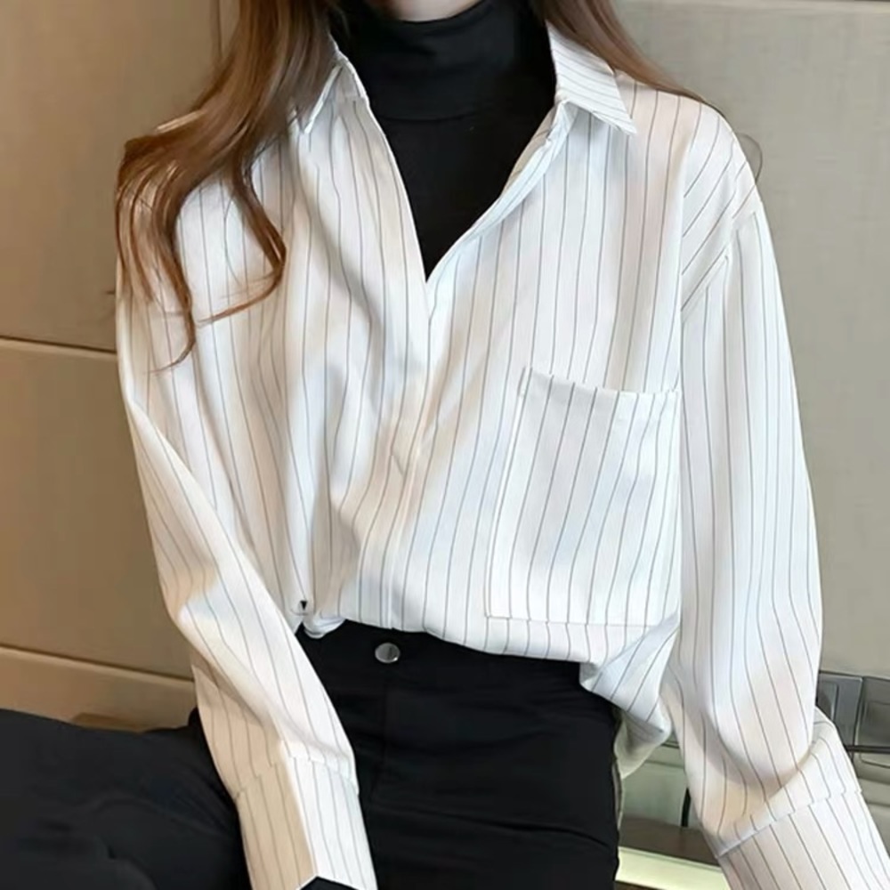 One piece dress shirt. Mock turtle neck
